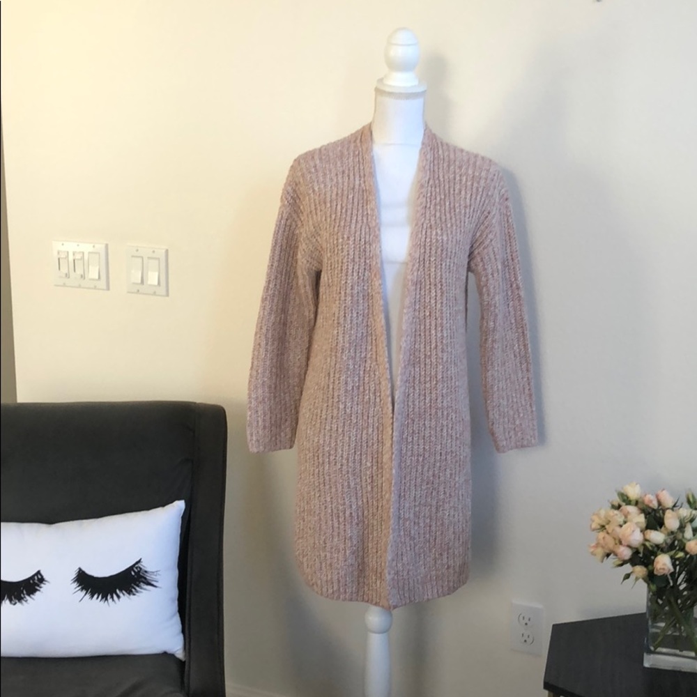 Gap Blush Knit Open-Front Sweater